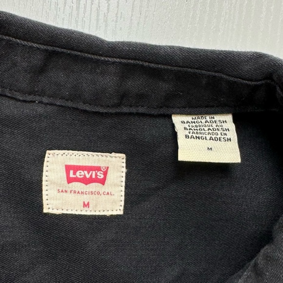 LEVI’S SOLID ELLIE DENIM DRESS BLACK SIZE M - Picture 9 of 16